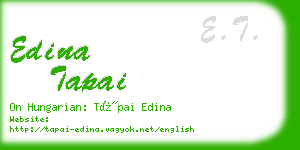 edina tapai business card